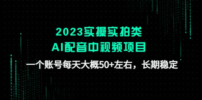 2023实操实拍类AI配音中视频项目，一个账号每天大概50+左右，长期稳定 - 维兴科技-维兴科技