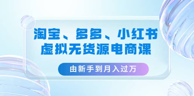 淘宝、多多、小红书-虚拟无货源电商课（3套课程） - 维兴科技-维兴科技