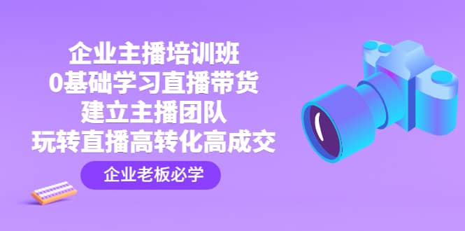 企业主播培训班：0基础学习直播带货，建立主播团队，玩转直播高转化高成交 - 维兴科技-维兴科技