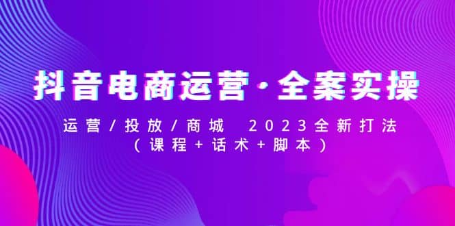抖音电商运营·全案实操：运营/投放/商城 2023全新打法 - 维兴科技-维兴科技