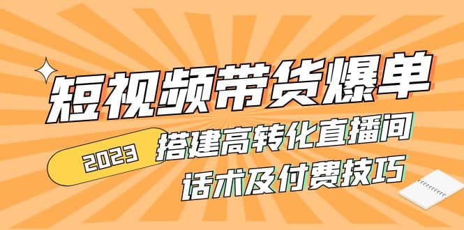 2023短视频带货爆单 搭建高转化直播间 话术及付费技巧(无水印) - 维兴科技-维兴科技