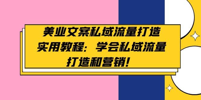 美业文案私域流量打造实用教程：学会私域流量打造和营销 - 维兴科技-维兴科技