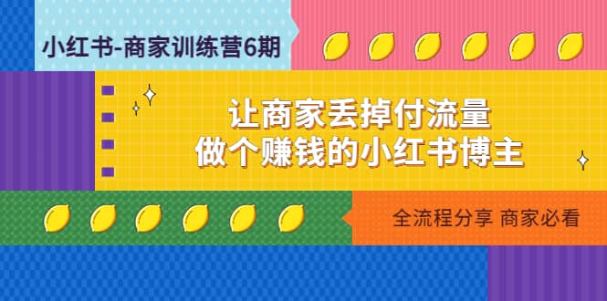 小红书-商家训练营12期：让商家丢掉付流量 - 维兴科技-维兴科技