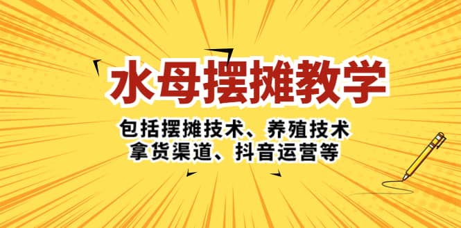 水母·摆摊教学，包括摆摊技术、养殖技术、拿货渠道、抖音运营等 - 维兴科技-维兴科技