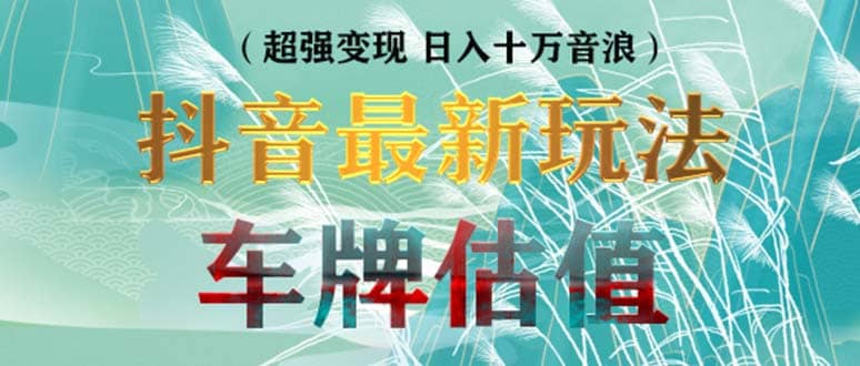 抖音最新无人直播变现直播车牌估值玩法项目 轻松日赚几百+【详细玩法教程】 - 维兴科技-维兴科技