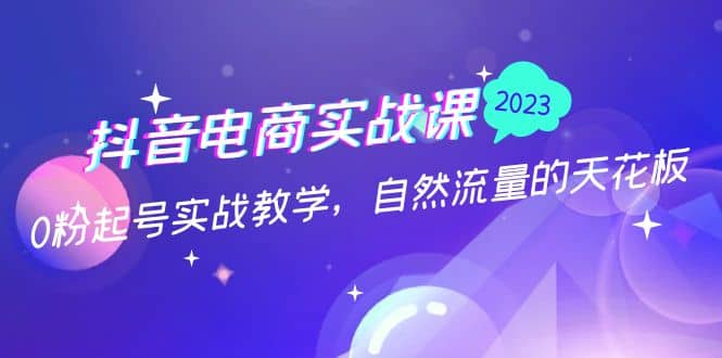 抖音电商实战课：0粉起号实战教学，自然流量的天花板（2月19最新） - 维兴科技-维兴科技