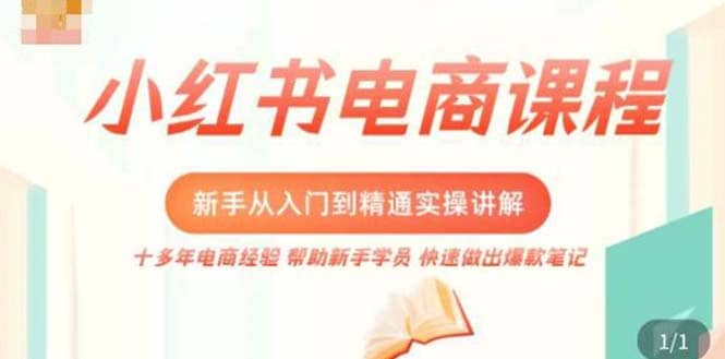 小红书电商新手入门到精通实操课，从入门到精通做爆款笔记，开店运营 - 维兴科技-维兴科技