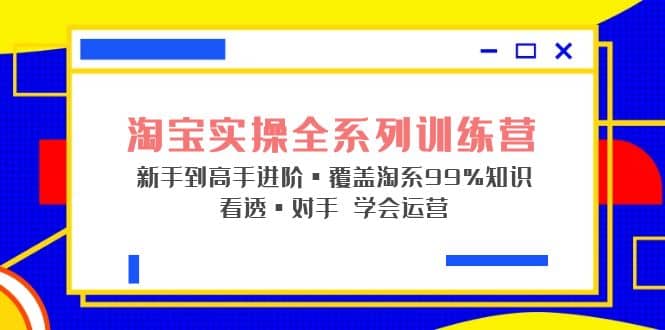 淘宝实操全系列训练营 新手到高手进阶·覆盖·99%知识 看透·对手 学会运营 - 维兴科技-维兴科技