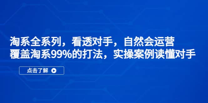 淘系全系列，看透对手，自然会运营，覆盖淘系99%·打法，实操案例读懂对手 - 维兴科技-维兴科技