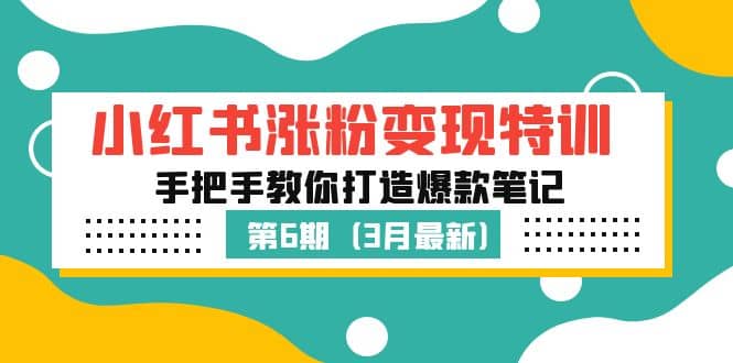 小红书涨粉变现特训·第6期，手把手教你打造爆款笔记（3月新课） - 维兴科技-维兴科技