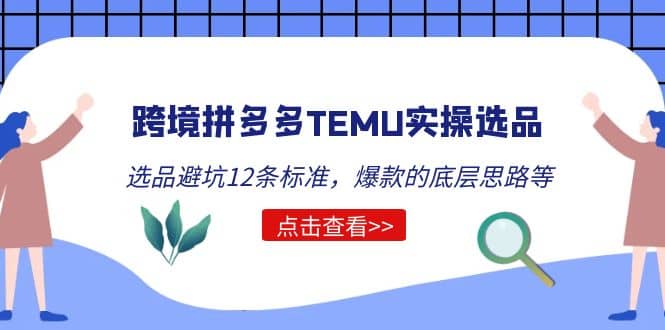 跨境拼多多TEMU实操选品运营方法，选品避坑12条标准，爆款的底层思路等 - 维兴科技-维兴科技
