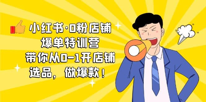小红书·0粉店铺爆单特训营 带你从0-1开店铺，选品，做爆款（课程+工具包） - 维兴科技-维兴科技
