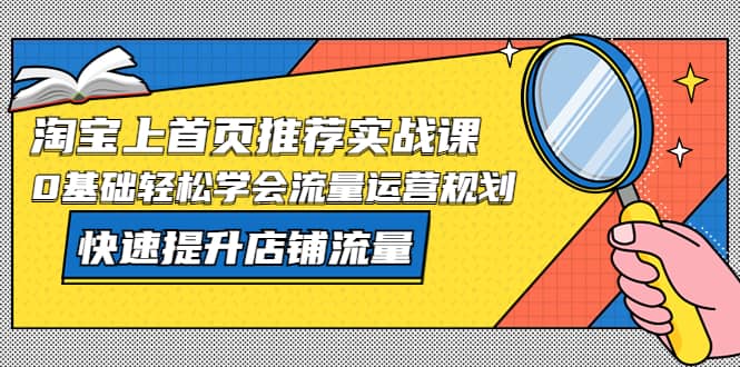 淘宝上首页/推荐实战课：0基础轻松学会流量运营规划，快速提升店铺流量 - 维兴科技-维兴科技