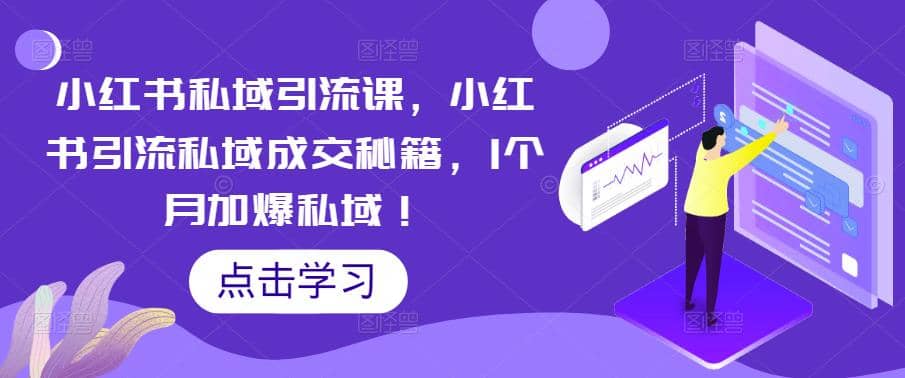 小红书私域引流课，小红书引流私域成交秘籍，1个月加爆私域 - 维兴科技-维兴科技