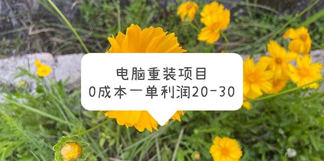 电脑系统重装项目，0成本一单利润20-30 - 维兴科技-维兴科技