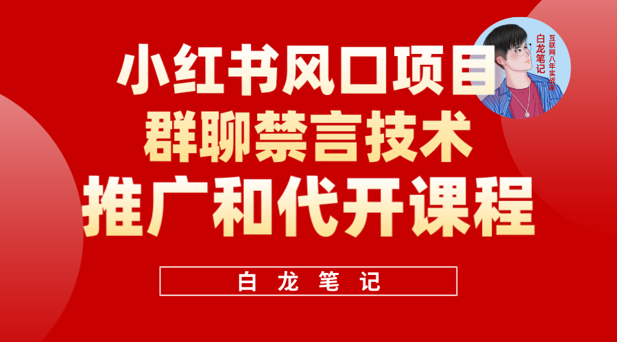 小红书风口项目日入300+，小红书群聊禁言技术代开项目，适合新手操作 - 维兴科技-维兴科技