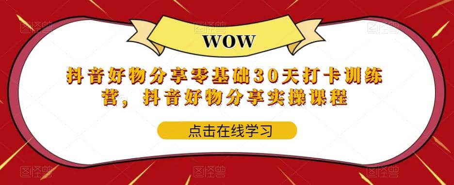 抖音好物分享0基础30天-打卡特训营，抖音好物分享实操课程 - 维兴科技-维兴科技