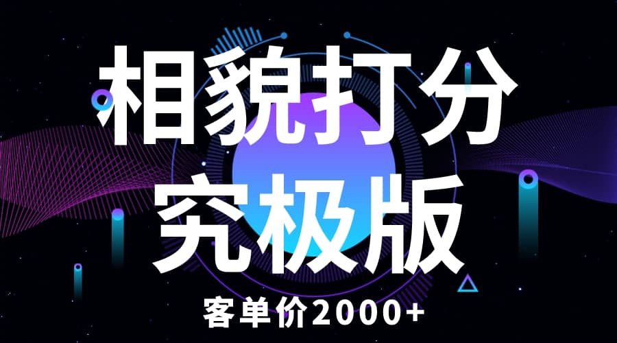 相貌打分究极版，客单价2000+纯新手小白就可操作的项目 - 维兴科技-维兴科技