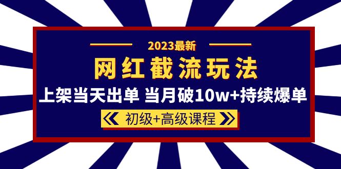 2023网红·同款截流玩法【初级+高级课程】上架当天出单 当月破10w+持续爆单 - 维兴科技-维兴科技