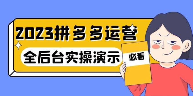 2023拼多多·运营：14节干货实战课，拒绝-口嗨，全后台实操演示 - 维兴科技-维兴科技