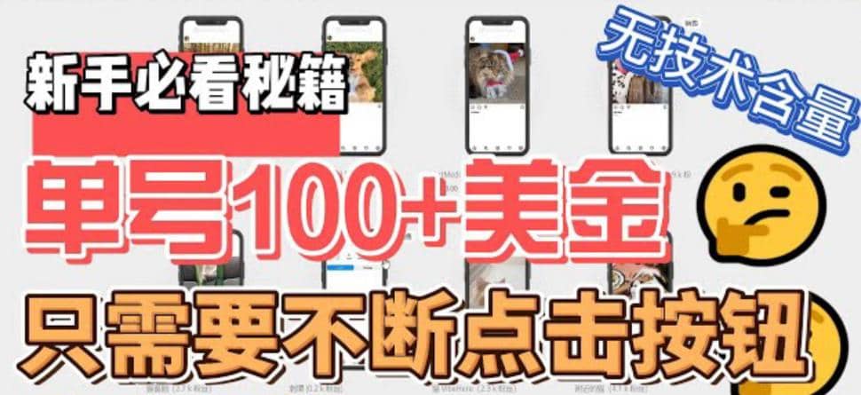 最新无脑只需不断点击按钮，单号100美金暴利项目，可批量操作 - 维兴科技-维兴科技
