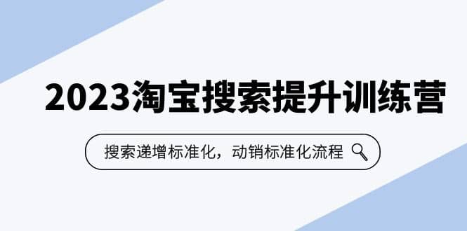 2023淘宝搜索-提升训练营，搜索-递增标准化，动销标准化流程（7节课） - 维兴科技-维兴科技