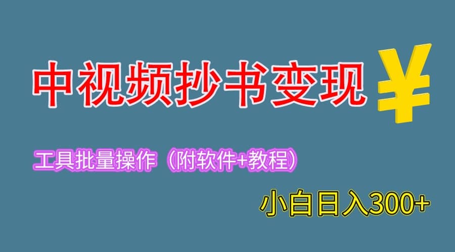 2023中视频抄书变现（附工具+教程），一天300+，特别适合新手操作的副业 - 维兴科技-维兴科技