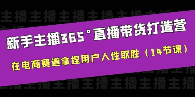 新手主播365°直播带货·打造营，在电商赛道拿捏用户人性取胜（14节课） - 维兴科技-维兴科技