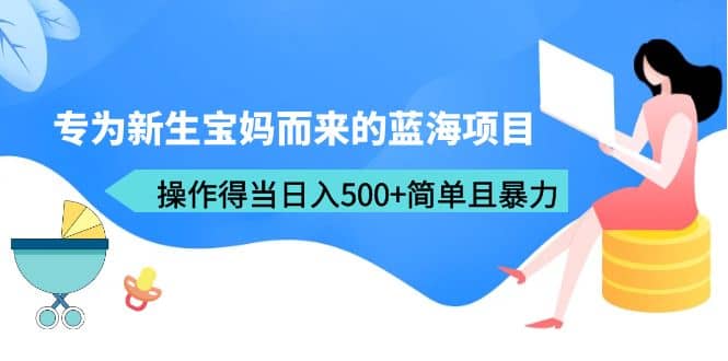 专为新生宝妈而来的蓝海项目，操作得当日入500+简单且暴力（教程+工具） - 维兴科技-维兴科技