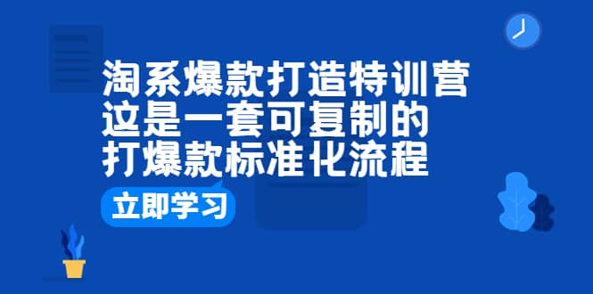 淘系爆款打造特训营：这是一套可复制的打爆款标准化流程 - 维兴科技-维兴科技