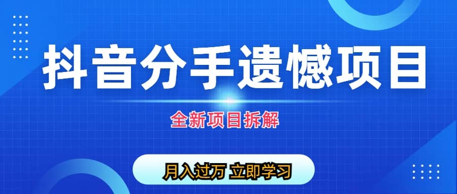 自媒体抖音分手遗憾项目私域项目拆解 - 维兴科技-维兴科技