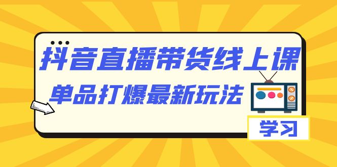 抖音·直播带货线上课，单品打爆最新玩法（12节课） - 维兴科技-维兴科技