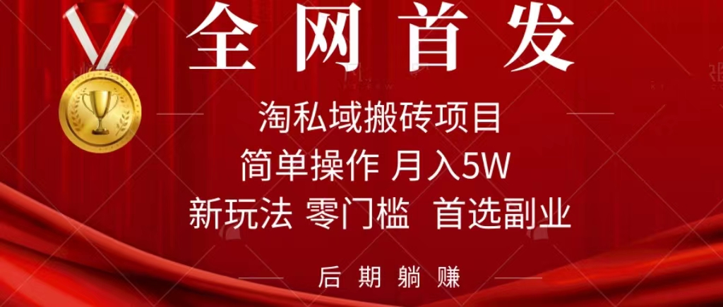 淘私域搬砖项目，利用信息差月入5W，每天无脑操作1小时，后期躺赚 - 维兴科技-维兴科技