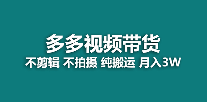 【蓝海项目】多多视频带货，纯搬运一个月搞了5w佣金，小白也能操作【揭秘】 - 维兴科技-维兴科技
