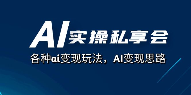 AI实操私享会，各种ai变现玩法，AI变现思路（67节课） - 维兴科技-维兴科技