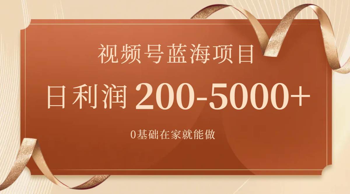视频号蓝海项目，0基础在家也能做，一天200-5000+【附266G资料】 - 维兴科技-维兴科技