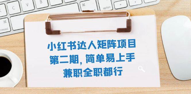 小红书达人矩阵项目第二期，简单易上手，兼职全职都行（11节课） - 维兴科技-维兴科技