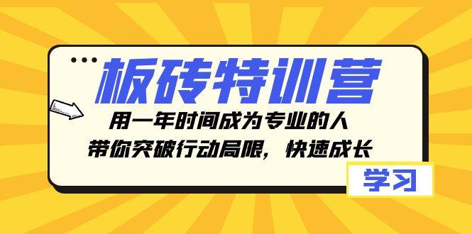 板砖特训营，用一年时间成为专业的人，带你突破行动局限，快速成长 - 维兴科技-维兴科技
