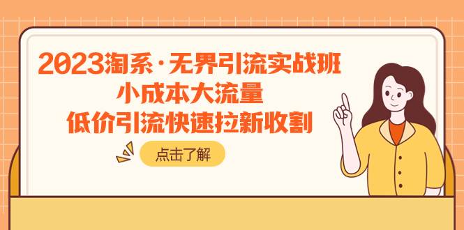 2023淘系·无界引流实战班：小成本大流量，低价引流快速拉新收割 - 维兴科技-维兴科技