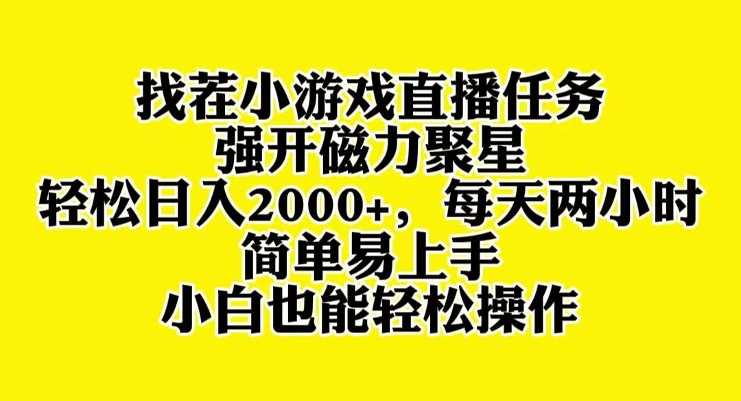 找茬小游戏直播，强开磁力聚星，轻松日入2000+，小白也能轻松上手 - 维兴科技-维兴科技