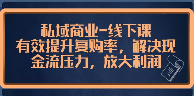 私域商业-线下课，有效提升复购率，解决现金流压力，放大利润 - 维兴科技-维兴科技