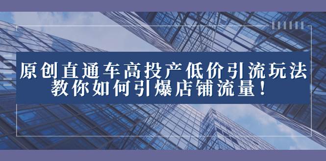 2023直通车高投产低价引流玩法，教你如何引爆店铺流量！ - 维兴科技-维兴科技