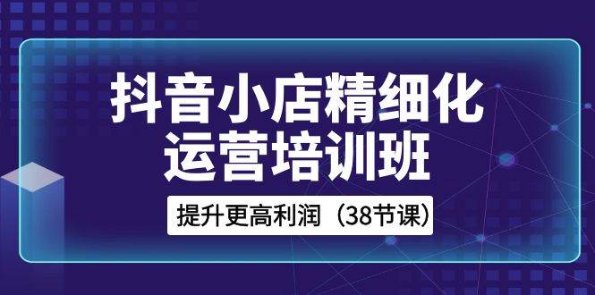 抖音小店-精细化运营培训班，提升更高利润（38节课） - 维兴科技-维兴科技