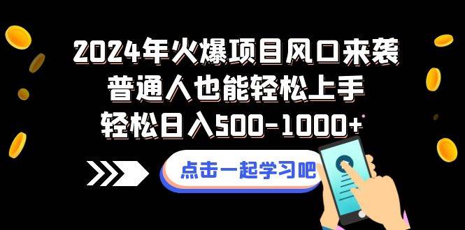 2024年火爆项目风口来袭普通人也能轻松上手轻松日入500-1000+ - 维兴科技-维兴科技