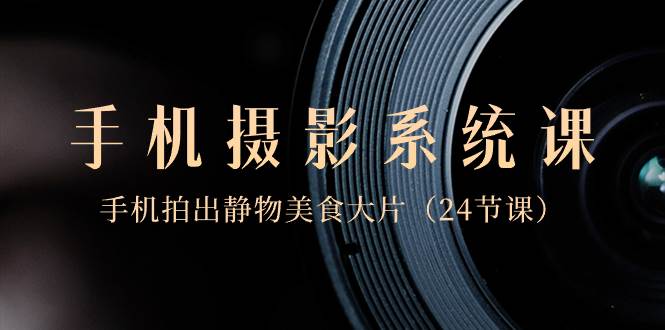 0基础-手机摄影系统课，手机拍出静物美食大片（24节课） - 维兴科技-维兴科技