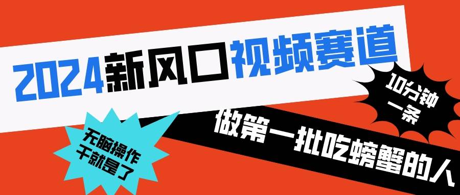 2024新风口视频赛道 做第一批吃螃蟹的人 10分钟一条原创视频 小白无脑操作1 - 维兴科技-维兴科技