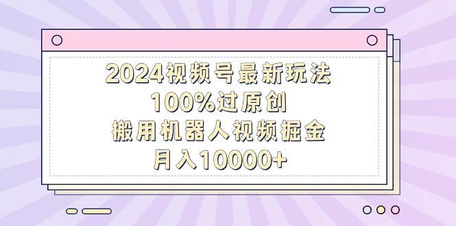 2024视频号最新玩法，100%过原创，搬用机器人视频掘金，月入10000+ - 维兴科技-维兴科技