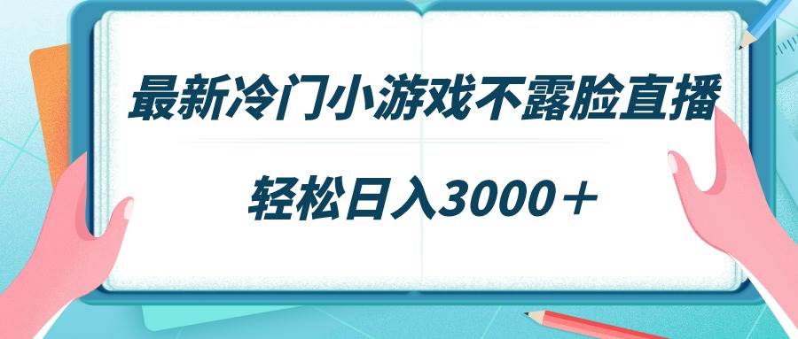 最新冷门小游戏不露脸直播，场观稳定几千，轻松日入3000＋ - 维兴科技-维兴科技