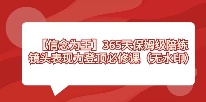 【信念 为王】365天-保姆级陪练，镜头表现力登顶必修课（无水印） - 维兴科技-维兴科技