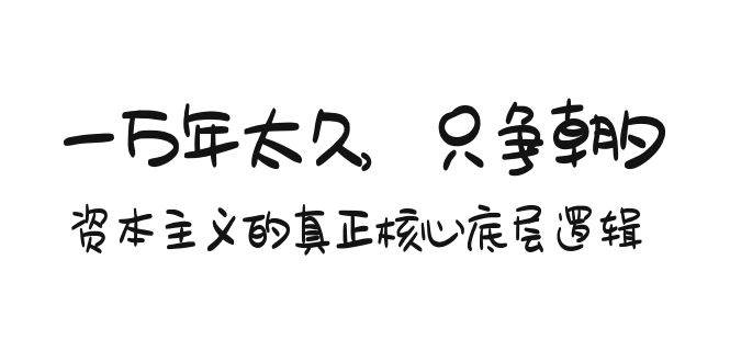 某付费文章《一万年太久，只争朝夕：资本主义的真正核心底层逻辑》 - 维兴科技-维兴科技